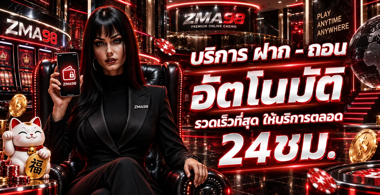บริการฝากถอนอัตโนมัติ ZMA98 พร้อมดูแลตลอด 24 ชั่วโมง